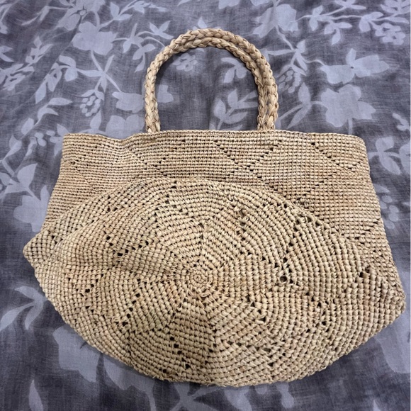 Raffia handmade crochet Tote Bag - Picture 2 of 9